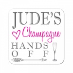 Personalised Champagne Wooden Gift Drinks Coaster